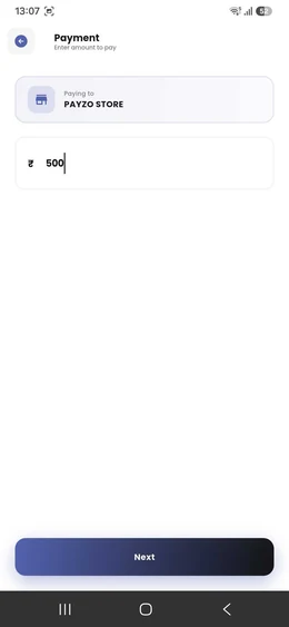 Enter bill amount on Payzo