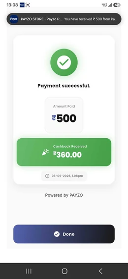 Get cashback on Payzo